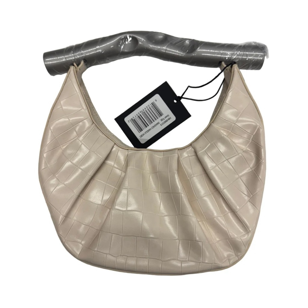 Nwt Puppets And Puppets Smashed Handle Hobo Bag In Swan Egg — image 2 of 5